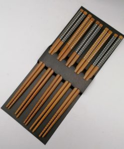 Set di 5 bacchette in bambù Dots