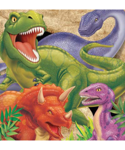 TOVAGLIOLI DINOSAURO 33X33CM 16 PZ
